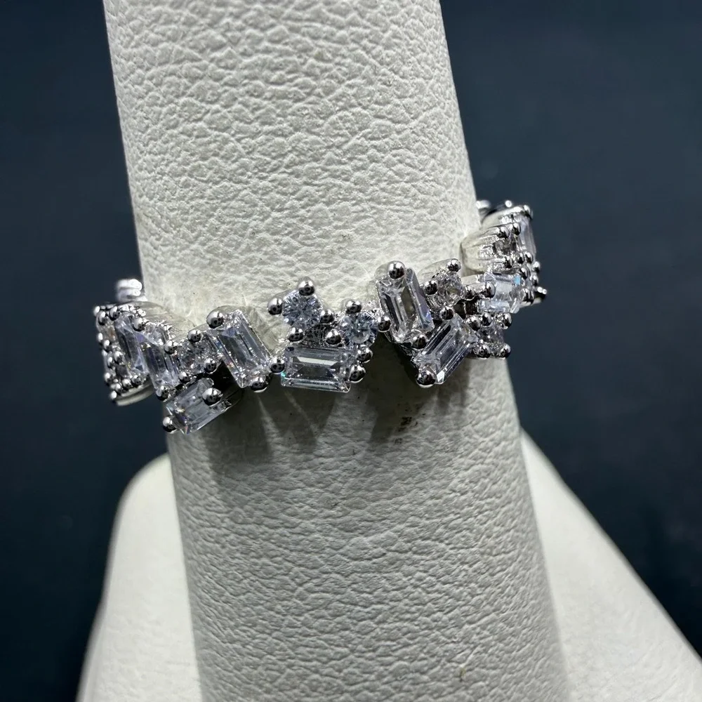 Bomb Party Now's The Time Size 6 Ring Diamond CZ RBP5912 Rhodium
